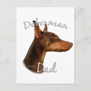 Postal Doberman Pinscher (rojo) Papá 2