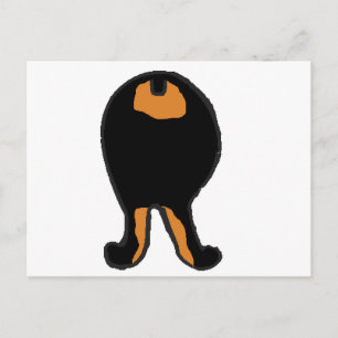 Postal dobie de perro de dos lados personalizado negro y
