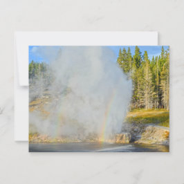 Postal Doble arco iris en el río Geyser, Yellowstone