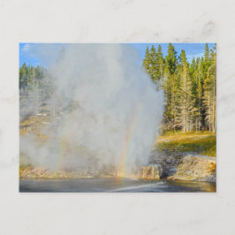 Postal Doble arco iris en el río Geyser, Yellowstone