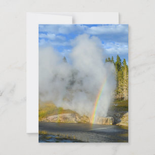 Postal Doble arco iris en el río Geyser, Yellowstone