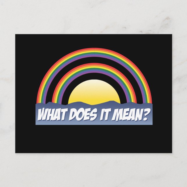Postal Doble Arcoiris ¿Qué Significa? (Anverso)