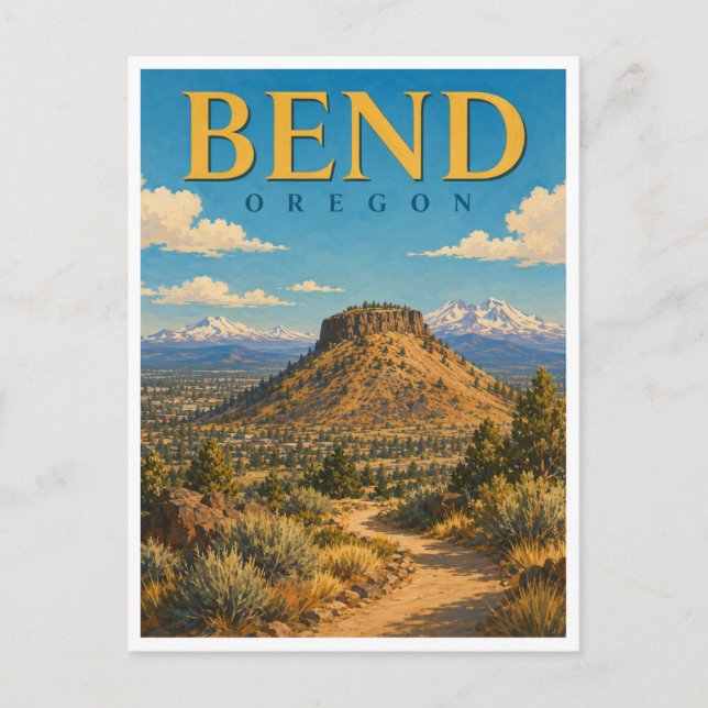 Postal Doble Bend Oregon Pilot Butte GeoSaga (Anverso)
