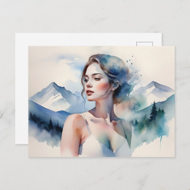 Postal Doble exposición del arte femenino (Anverso / Reverso)