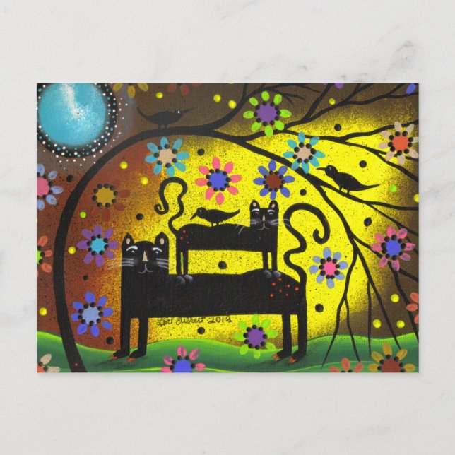 Postal Doble Problema De Arte Popular De Lori Everett (Anverso)