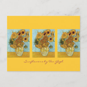 Postal Doce girasoles de Van Gogh