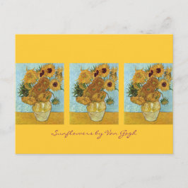 Postal Doce girasoles de Van Gogh