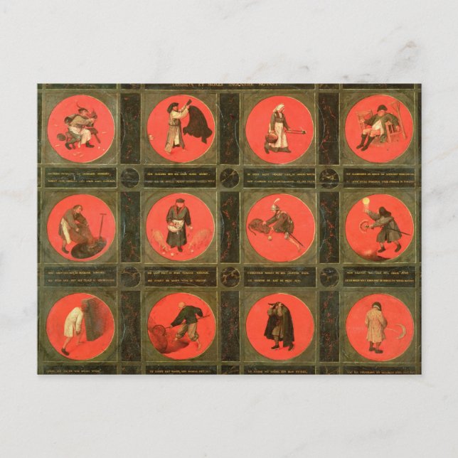 Postal Doce proverbios, c.1558-60 (Anverso)