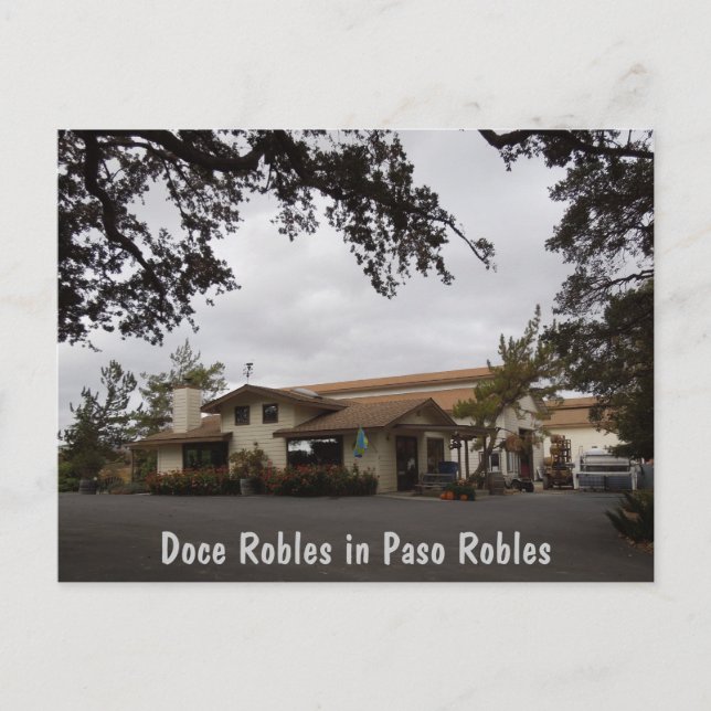 Postal Doce Robles durante la temporada de cosecha (Anverso)