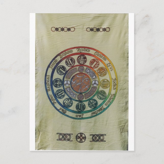 Postal Doce tribus y discípulos (Anverso)