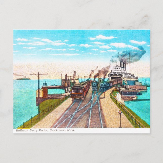 Postal Docks Ferroviarios, Mackinaw, Michigan (Anverso)