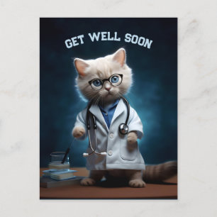Postal Doctor Kitten Recupérate Pronto