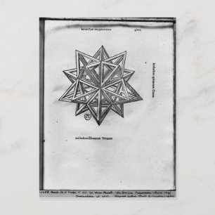 Postal Dodecaedro, de 'De Divina Proportione'