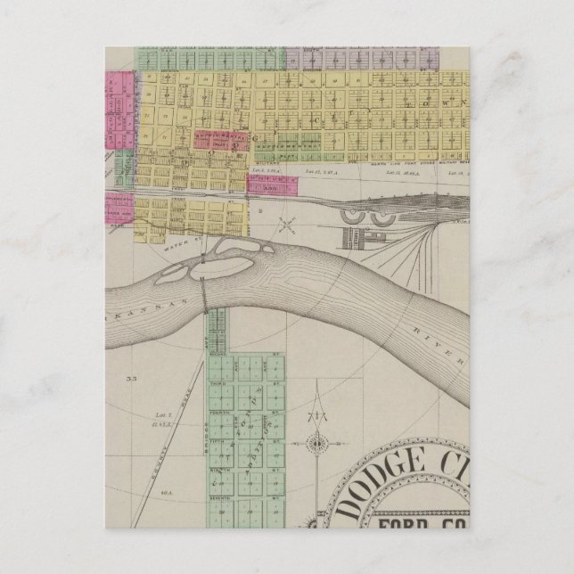 Postal Dodge City, condado de Ford, Kansas (Anverso)