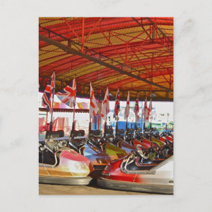 Postal Dodgem Cars Funfair Ride Post Card Card