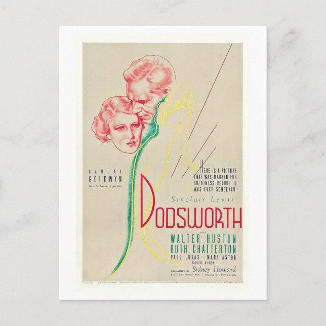 Postal Dodsworth, Cine, Cine, Publicidad (Anverso)