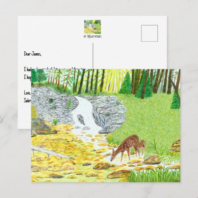Postal Doe and Deer (Anverso / Reverso)