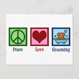 Postal Dog Groomer Peace Love Mascota Grooming