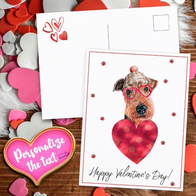 Postal Dog Lover Valentine Gift Airedale Terrier (Subido por el creador)