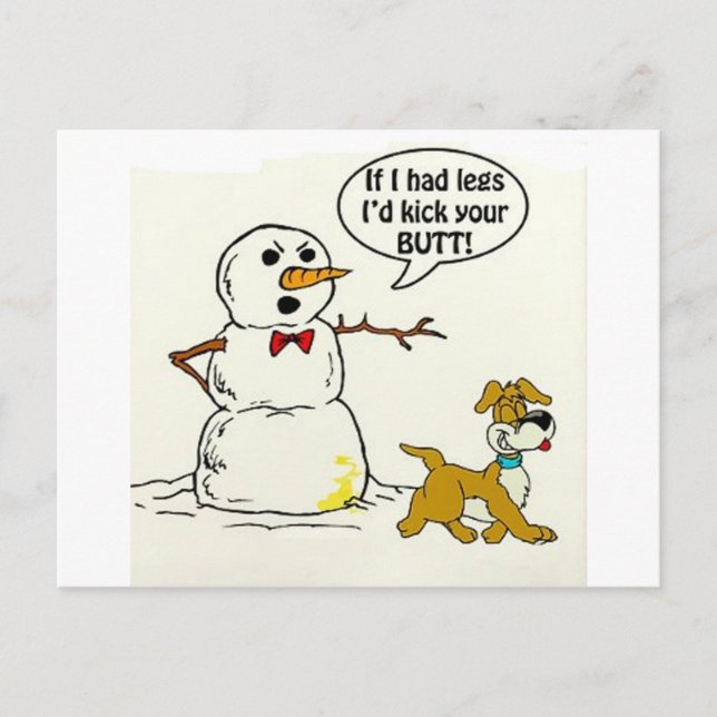 Postal Dog Pees on Snowman (Anverso)