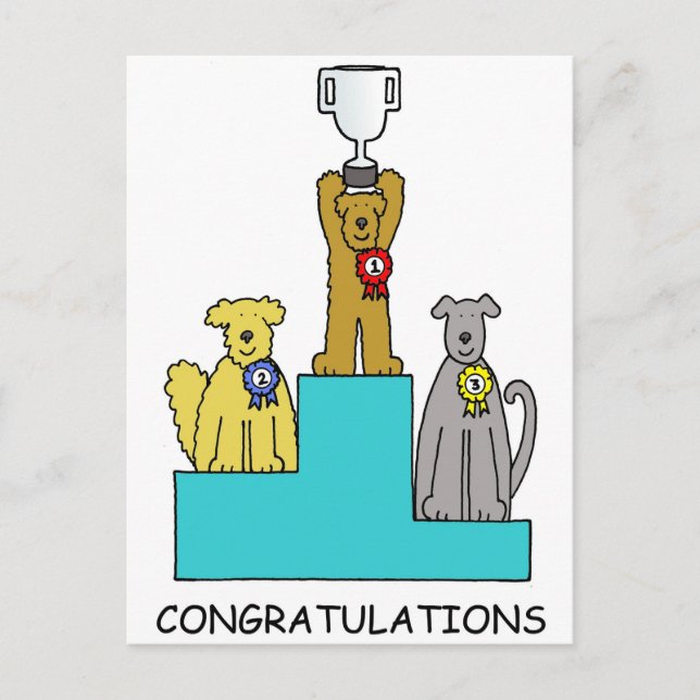 Postal Dog Show Success Felicitaciones (Anverso)