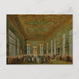 Postal Doge Alvise Mocenigo IV Dando un Banquete