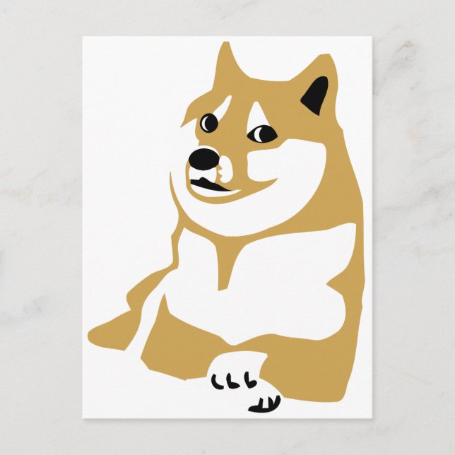Postal Doge - meme de internet (Anverso)