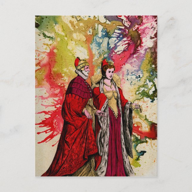 Postal Doge veneciana y Dogeressa por Michael Moffa (Anverso)