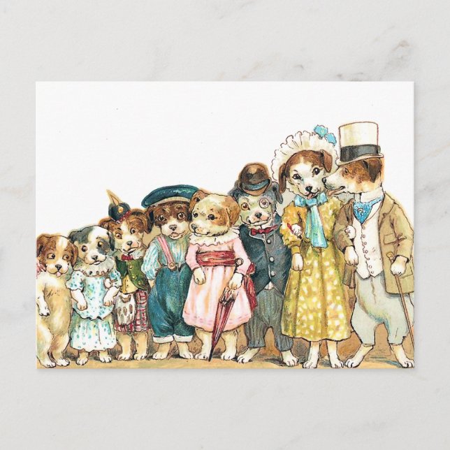 Postal Doggy Family (Anverso)