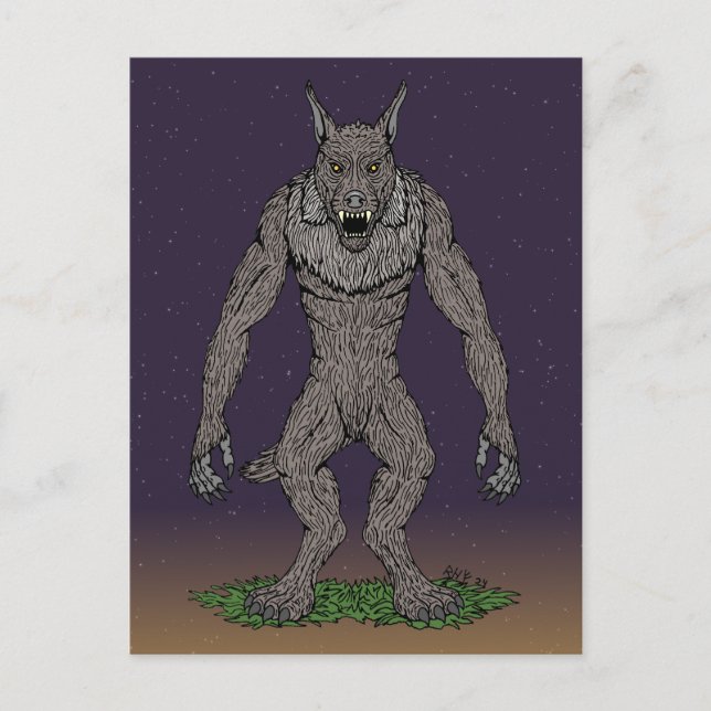 Postal Dogman Cryptid o Werewolf (Anverso)