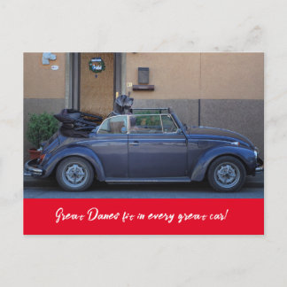 Postal Dogo Alemán cabe en un Beetle