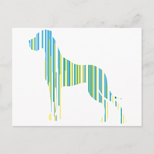 Postal Dogo Alemán Minimalista (Anverso)