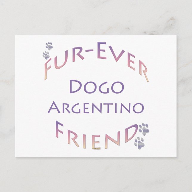 Postal Dogo Argentino Furever (Anverso)
