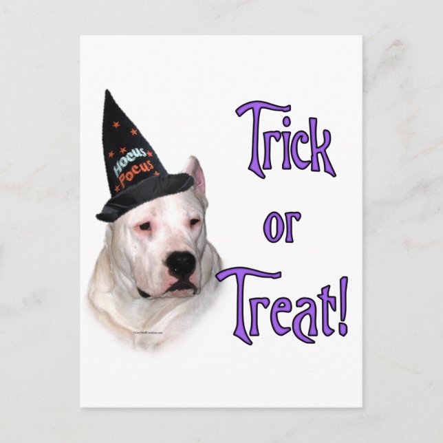 Postal Dogo Argentino Trick (Anverso)