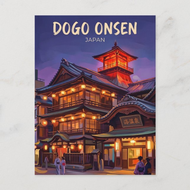 Postal Dogo Onsen Japón (Anverso)
