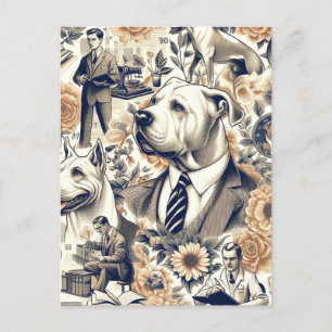 Postal Dogo retro argentino sin mar