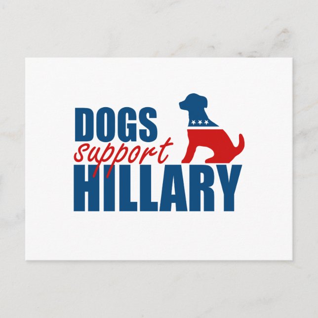 Postal DOGS APOYAN A HILLARY.png (Anverso)