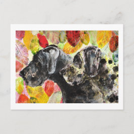 Postal Dogs de gran danés de arte