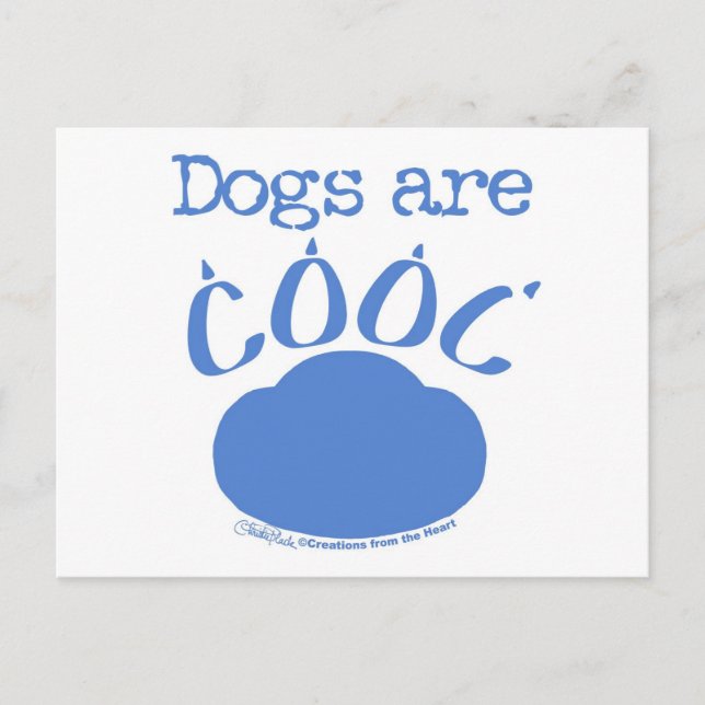 Postal DOGS son Guay Paw Print (Anverso)