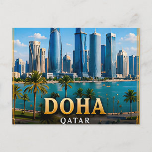 Postal Doha Qatar Escape Moderno Oriente Medio 📍