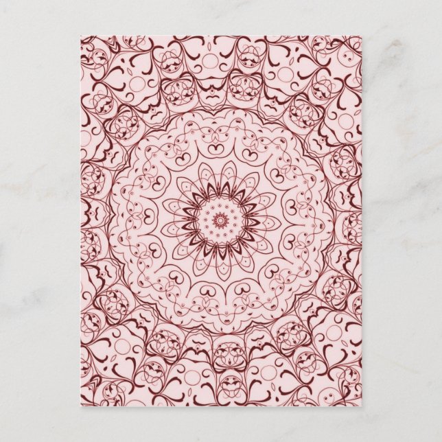 Postal Doily rojo vintage (Anverso)