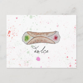 Postal Dolce Cannolo Watercolor