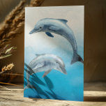 Postal Dolfinos acuarelas<br><div class="desc">Este diseño puede ser personalizado en el área proporcionada cambiando la foto y/o el texto. O puede personalizarse haciendo clic en Personalizar esta plantilla y, a continuación, eligiendo la opción de hacer clic en el personalizar y eliminando o cambiando el color del fondo, agregando texto, cambiando el color o estilo...</div>