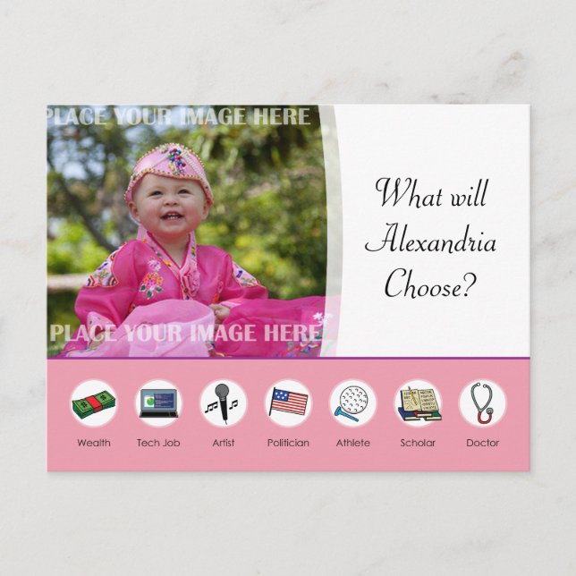 Postal Doljabi Doljanchi Dol coreano 1er cumpleaños (Anverso)