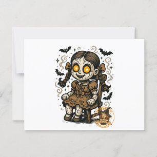 Postal Doll atormentado - Personalizado de Halloween
