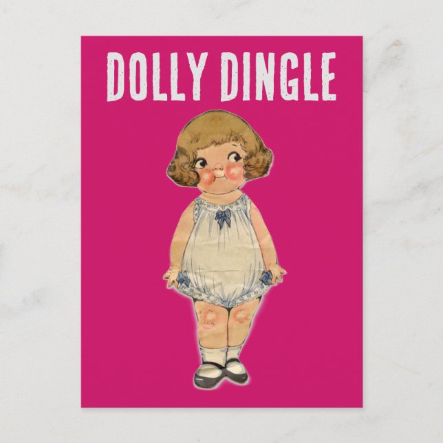 POSTAL DOLLY DINGLE PAPER DOLL POSTCARD (Anverso)