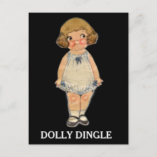 POSTAL DOLLY DINGLE PAPER DOLL POSTCARD
