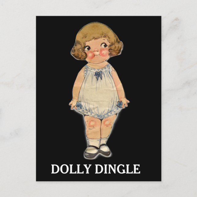 POSTAL DOLLY DINGLE PAPER DOLL POSTCARD (Anverso)