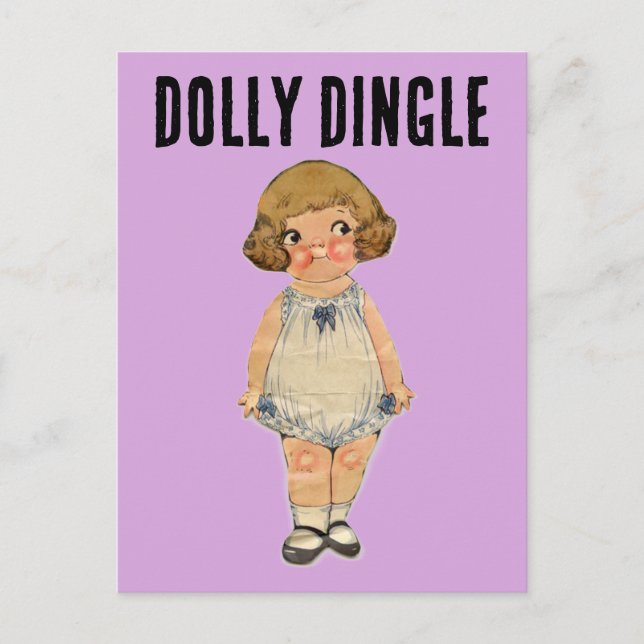 POSTAL DOLLY DINGLE PAPER DOLL POSTCARD (Anverso)