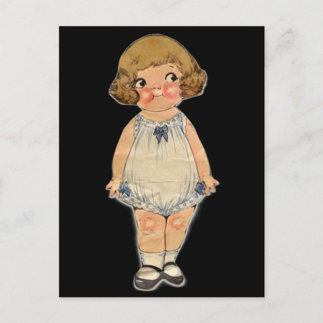 POSTAL DOLLY DINGLE PAPER DOLL POSTCARD (Anverso)
